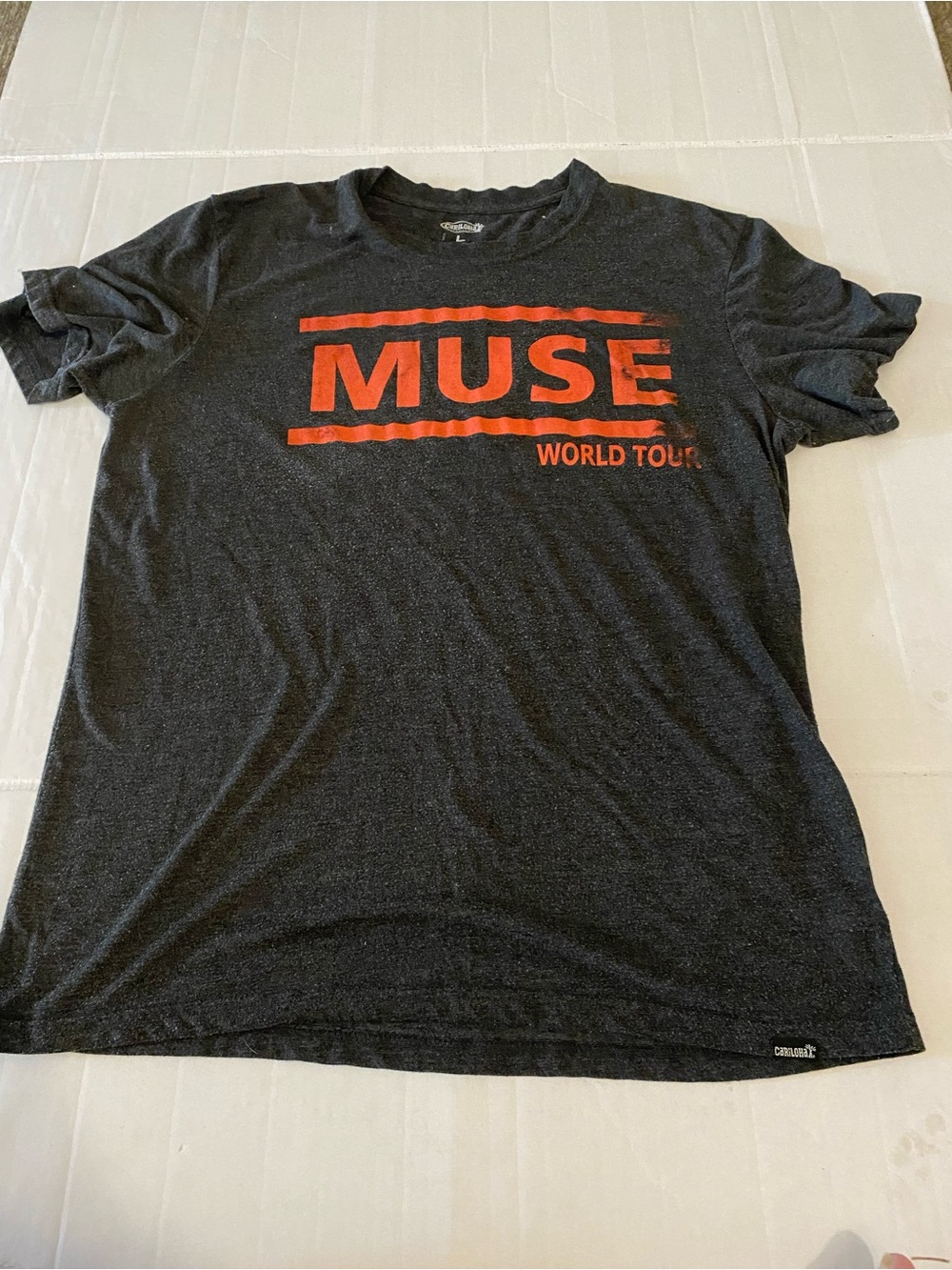 Muse Black Graphic Tee - World Tour Logo Killers Weezer Size Large